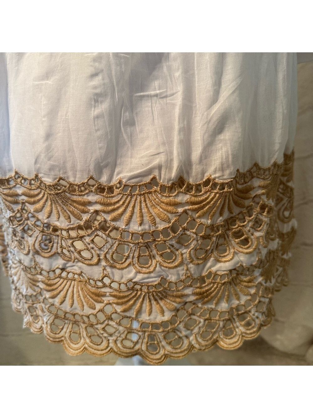 Boston Proper Top with Embroidery Details on bottom and sleeves Size S NWT - Picture 7 of 17